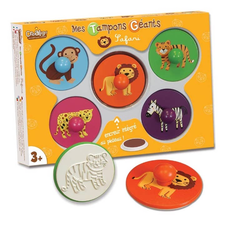 Créa Lign' – Großhandel Spielzeugset – Kinder – Meine riesigen Briefmarken: Safari