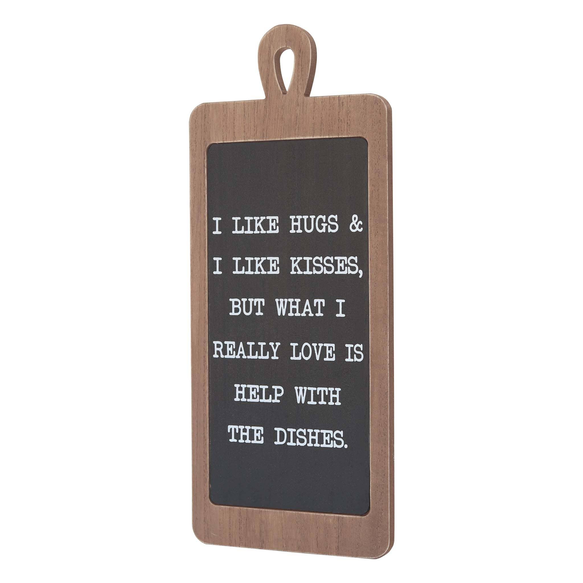 Paris Loft Inc – wholesale Skylt – Trävägg Kök Skylt - Jag gillar kramar & Jag gillar kyssar0