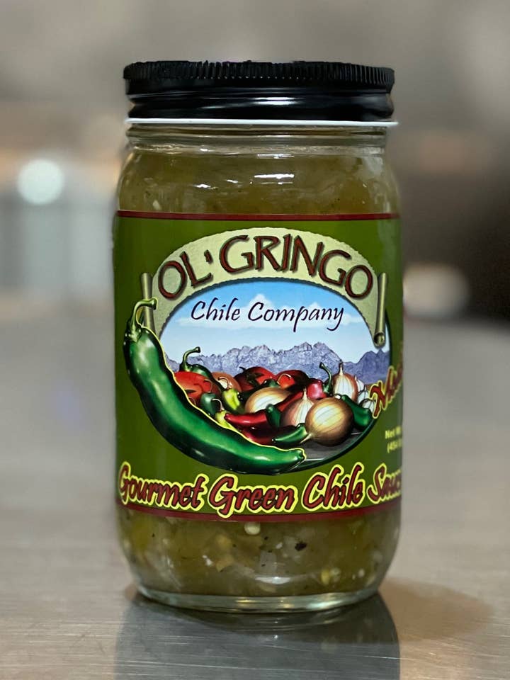 Ol’ Gringo Gourmet Green Chile Sauce for wholesale by Ol’ Gringo Chile Company