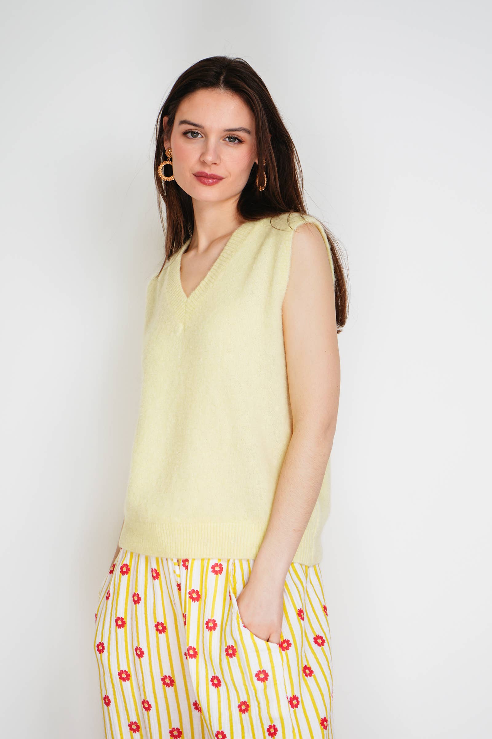 NOELINE – Engroshandel Pullover - Dame – Superfin alpaca vest uden ærmer 2651012