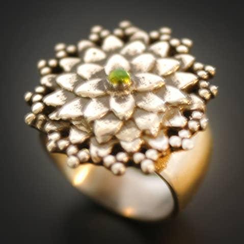 Ring Dahlia aus Sterlingsilber für den Großhandel von Hi Octane | SilverBotanica