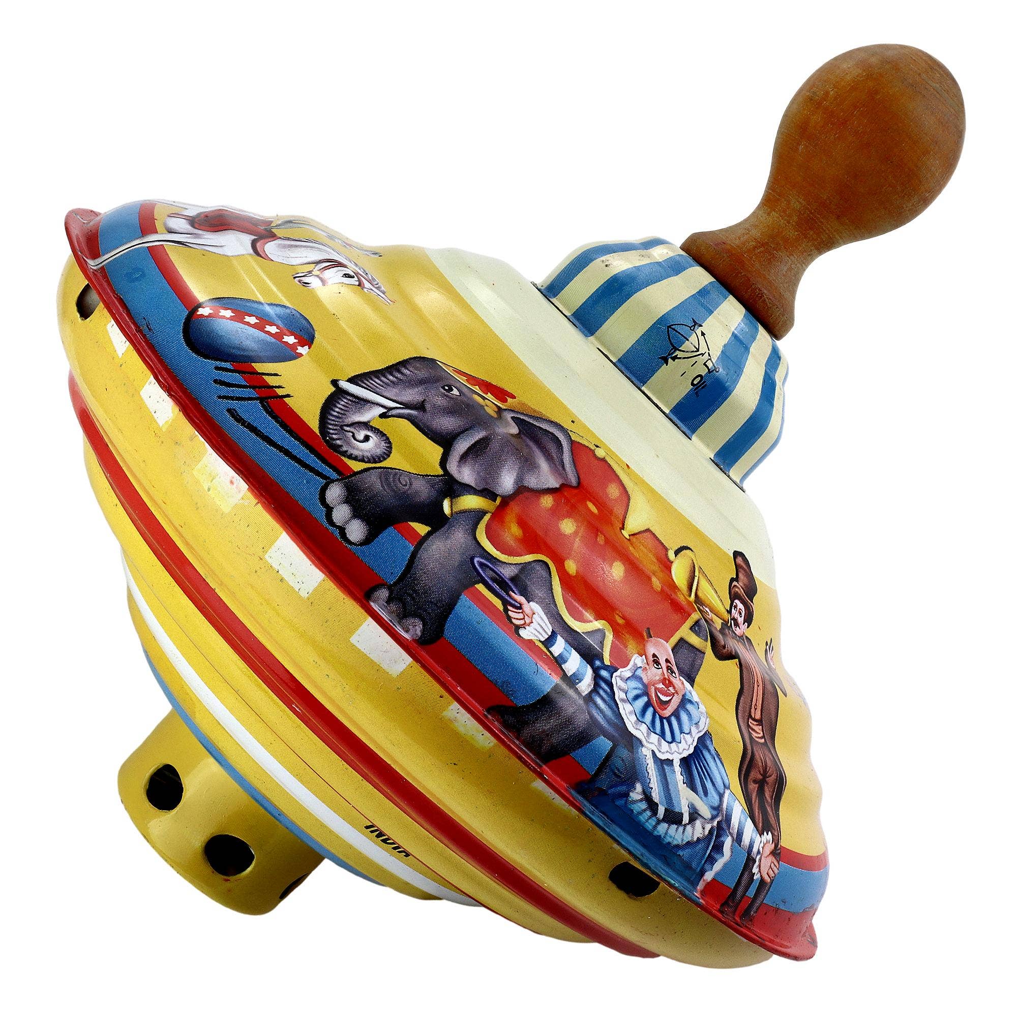 Tribal Trade GmbH - Wholesale Decorative Figurine - Tin toy gyro hum gyro pump gyro large yellow5