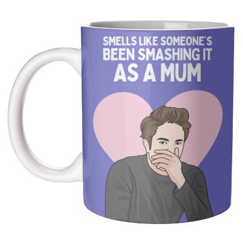 Mugs 'Smells Like Someone's Been Smashing It As A Mum Funny for wholesale by ART WOW (We Ship to the US with DHL)