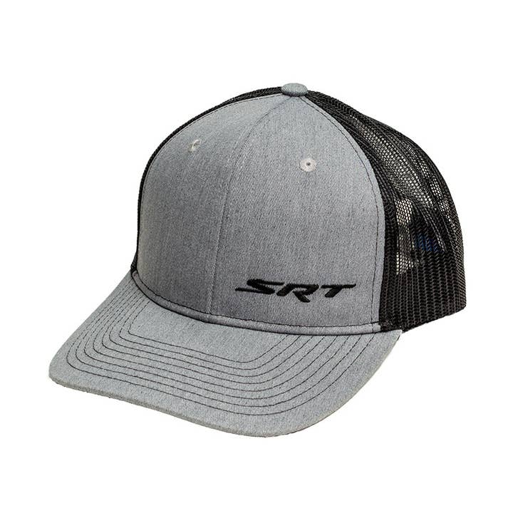 Hat - Dodge SRT SnapBack Trucker (Heather Grey/Black) for wholesale by Detroit Shirt Co.