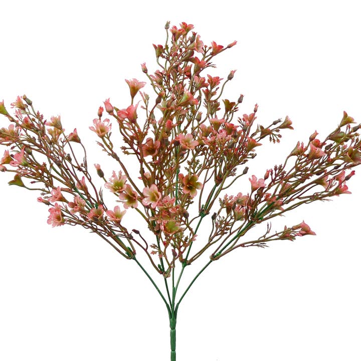 14" rosa plastvaxblommabuske 5 stammar 13539PK för wholesale av Trendy tree