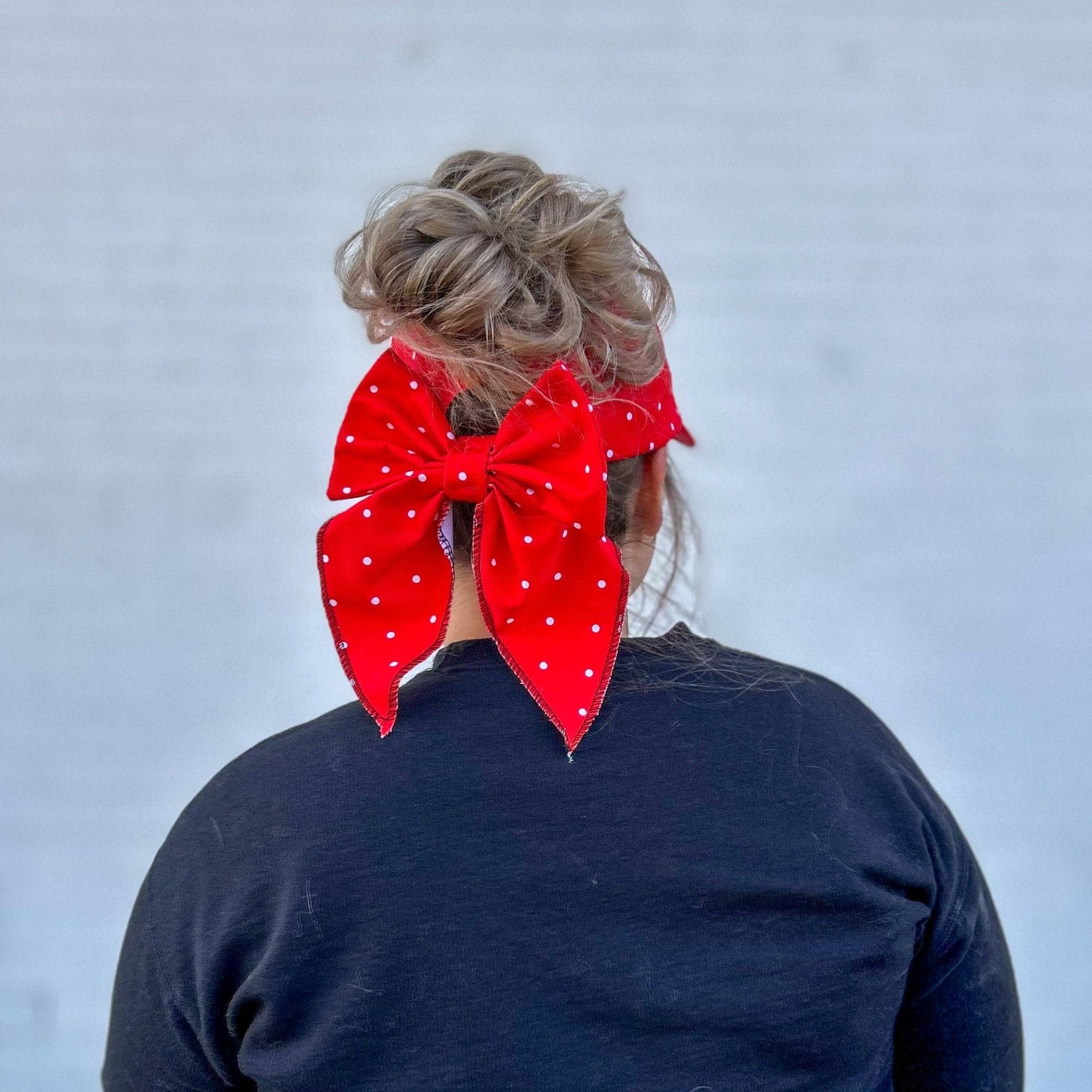 Red Sprite Hats - Wholesale Baseball Cap - Women's - Magical Baseball Caps + Detachable Bows, Hidden Ponytail Hat82