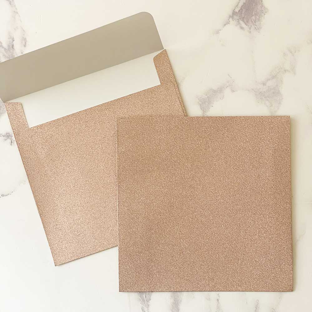 Imaginediy – wholesale Envelopes – Champagne Gold Square Glitter Envelope0