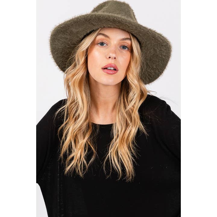 Artini Accessories - Wholesale Fedora - Women's - Fuzzy Winter Fedora Hat1