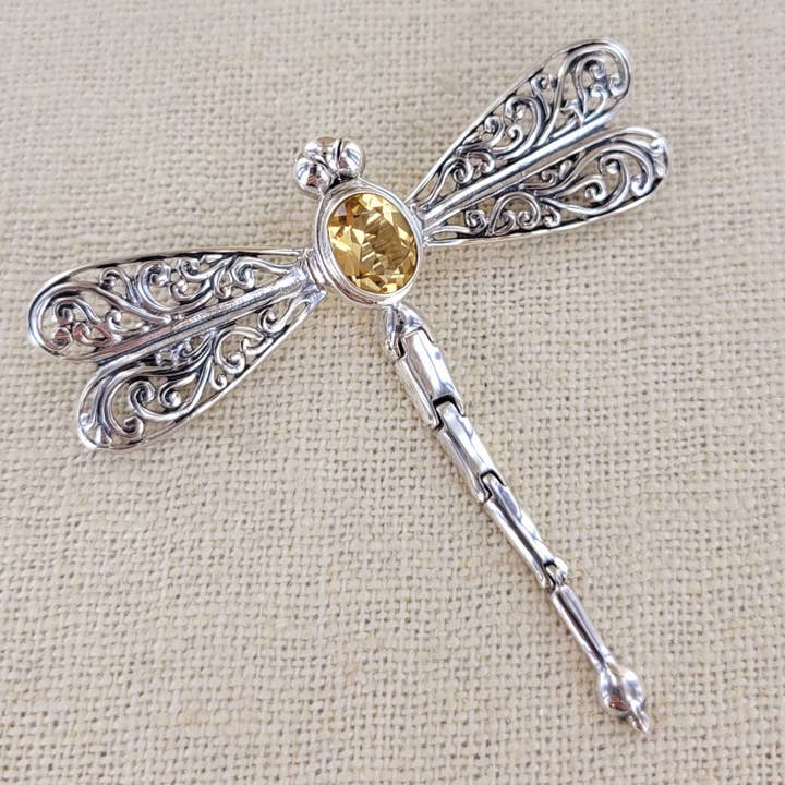 Anstecknadel/Anhänger in Libellenform aus Sterlingsilber PTR-AB82 für den Großhandel von Sadie Green's Jewelry