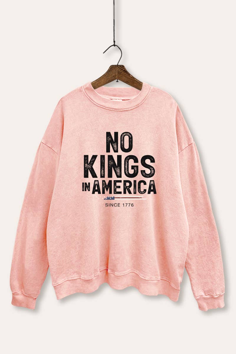 VINTAGE POINT USA - Wholesale Graphic Sweatshirt - Women's - NO KINGS IN AMERICA MINERAL WASH GRAPHIC SWEATSHIRT14
