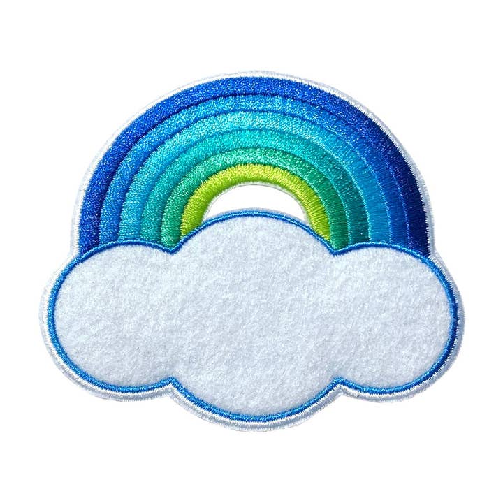 Blauer Regenbogen- und Wolkenfleck für den Großhandel von Sparkletown Studios