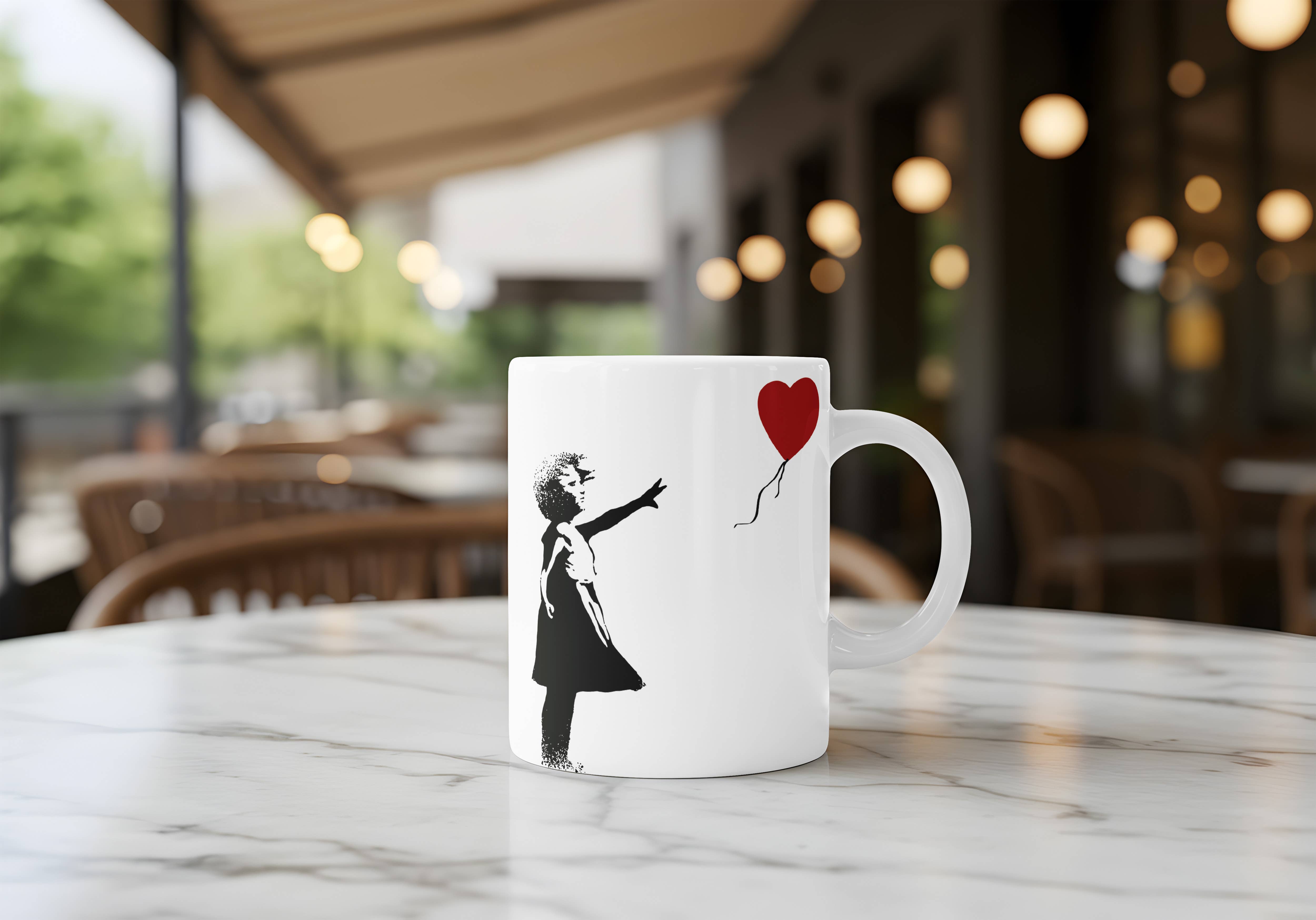 URBAN.ITY SRL - Wholesale Coffee Mug - Banksy Ceramic Mug 325ml - Girl With Red Balloon1