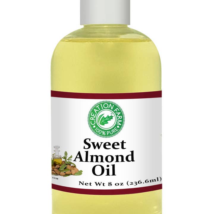 Creation Farm Inc - Wholesale Bath/Body Oil - Sweet Almond Oil Carrier - 8 oz - Aceite de Almendra Portador - 100% Puro