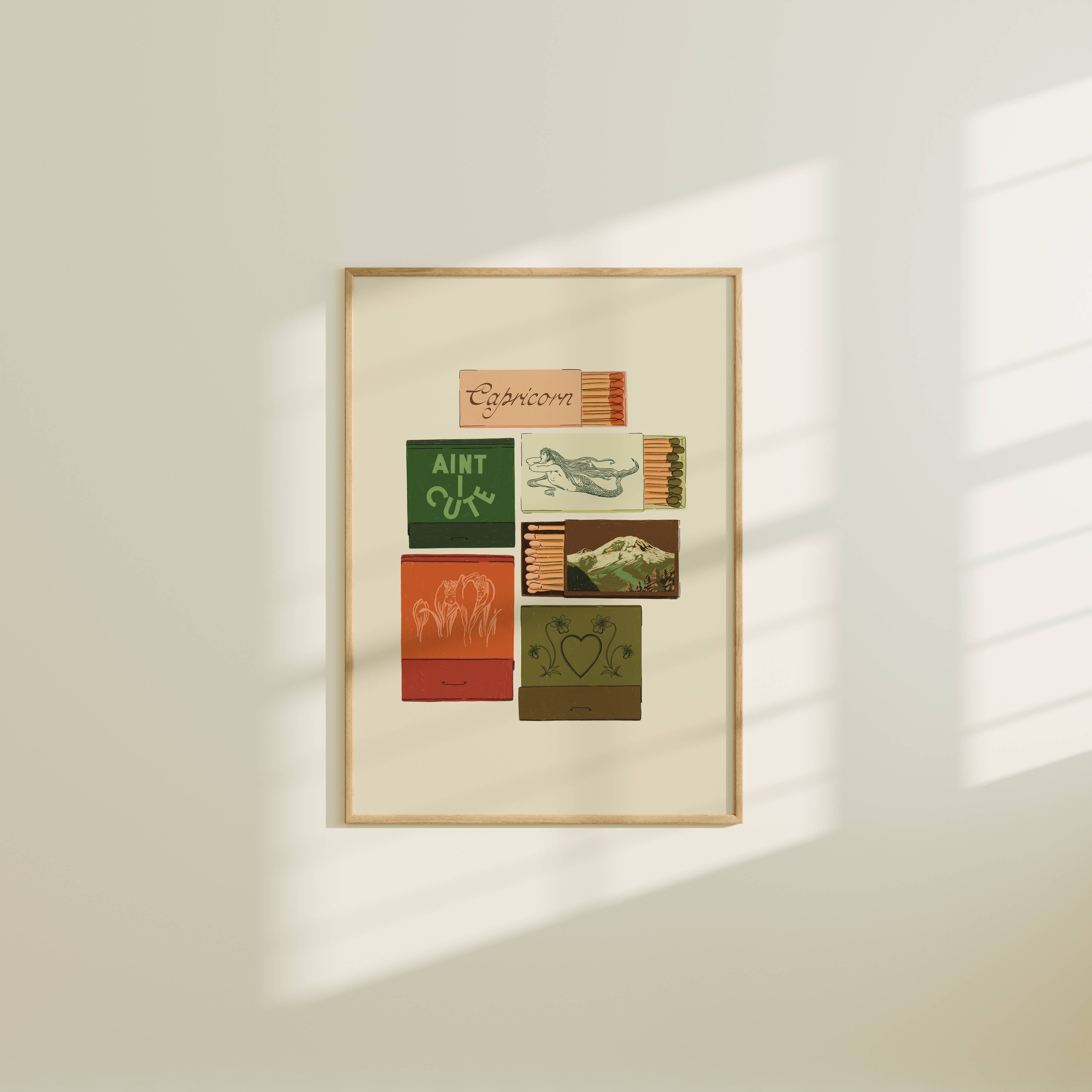 Artbaby & Co. - Vente Affiche d'art - Impressions de carnets d'allumes/boîtes d'allumettes d'inspiration vintage Zodiac8