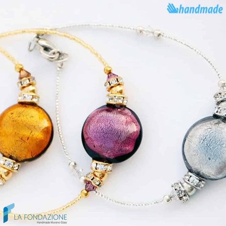 Pulseira rígida de vidro Schissa Murano por atacado de La Fondazione - Handmade Murano Glass