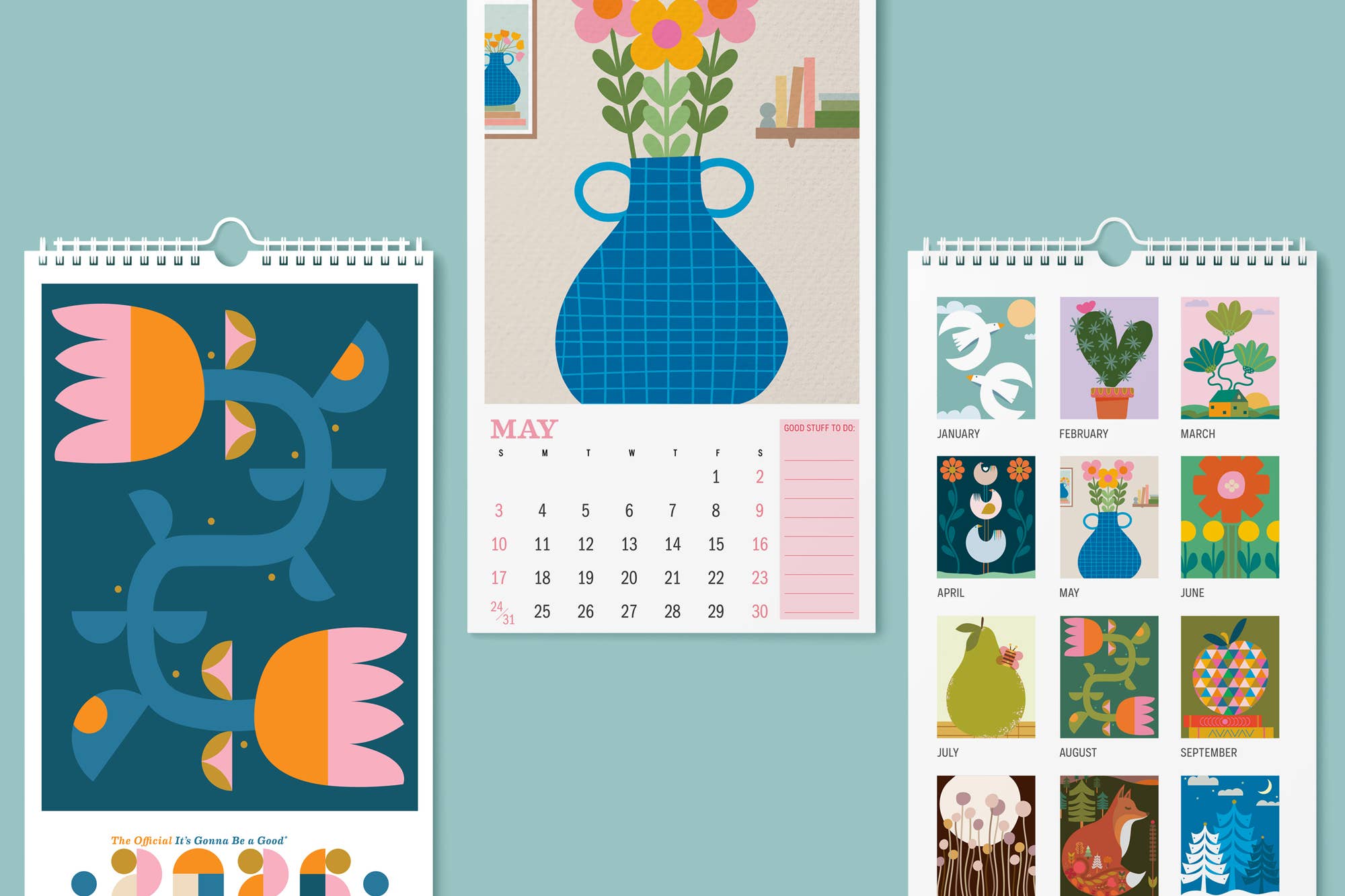 strawberryluna - Wholesale Calendar - 2026 Wall Calendar Illustrated Botanicals and Nature Art17