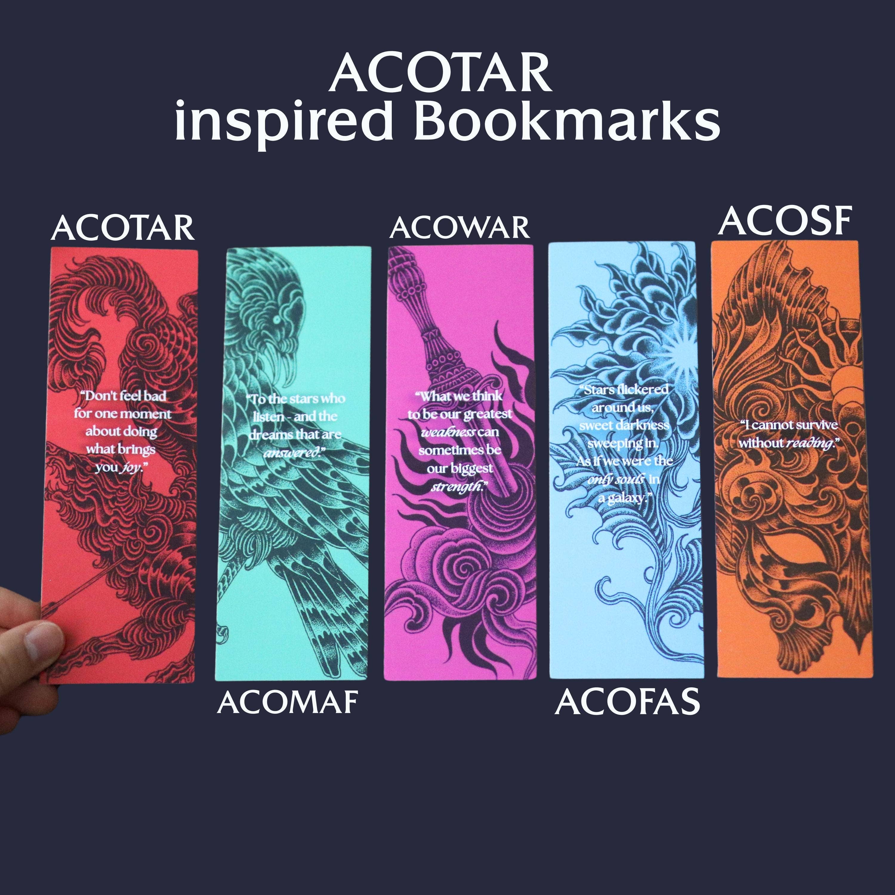 The Sticker Shop - Wholesale Bookmark - ACOTAR Inspired Bookmarks (set of 5)1