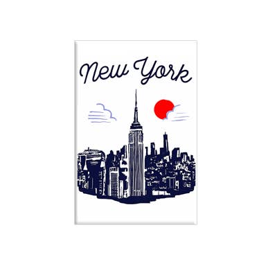 Empire State Building New York Schetsmagneet voor wholesale door Happy Place by Lola Star