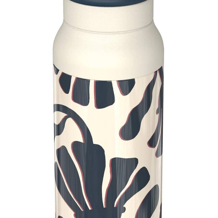 QUOKKA - Wholesale Water Bottle - QUOKKA STAINLESS STEEL THERMAL BOTTLE SILICONE ECHO LEAVES 690ML0