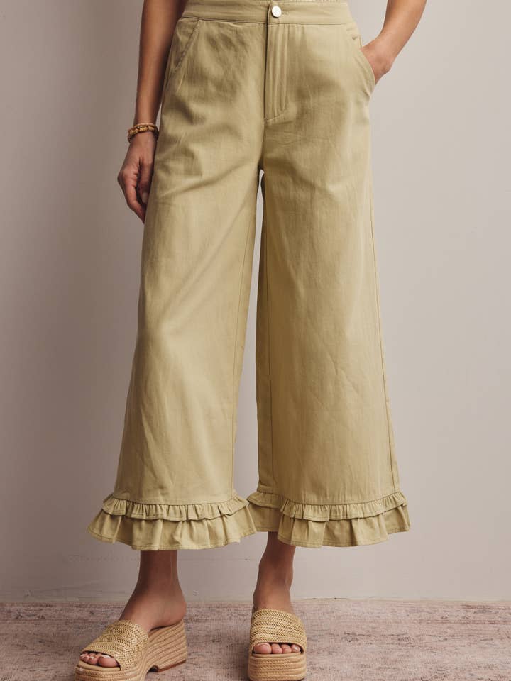 Rüschensaum Weitbein-Hose FP0012 für den Großhandel von Forte