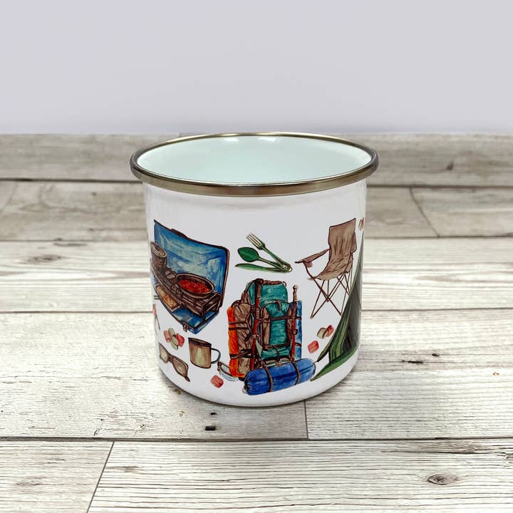 Discover and Draw – wholesale Coffee mug – Camping Enamel Gear Mug2