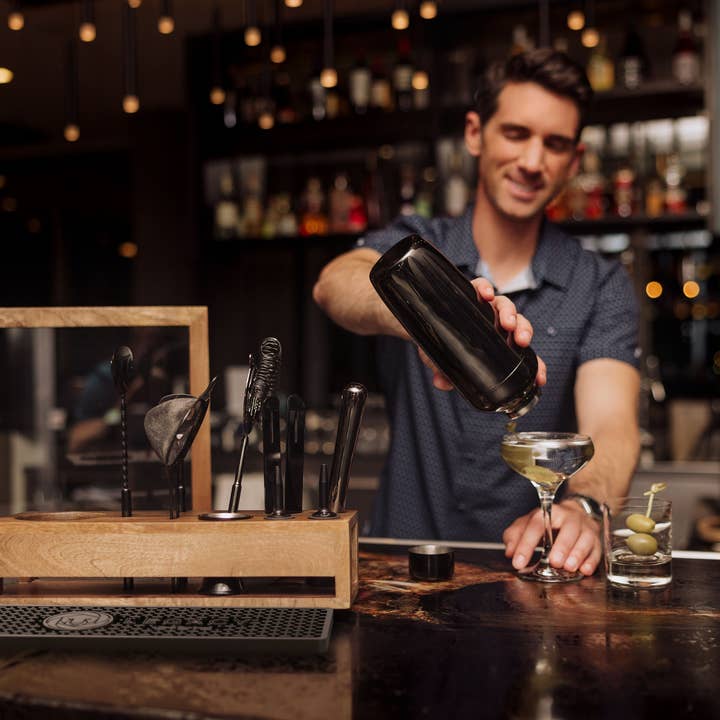 Mango Wood Old Fashioned Bar Set, (Mango Wood) for wholesale on Faire9