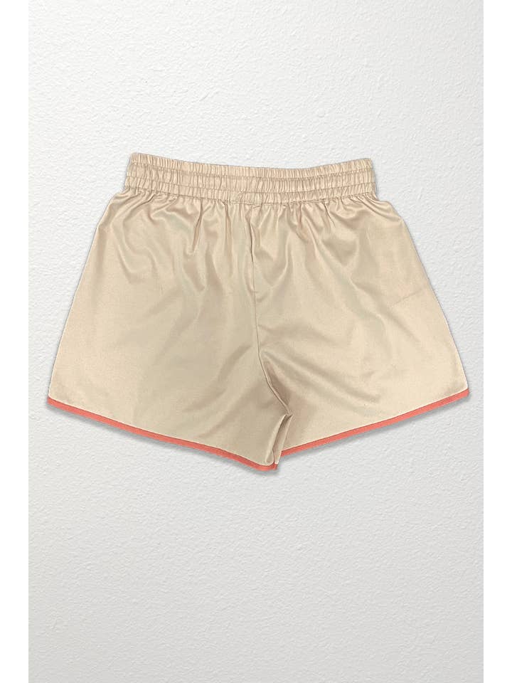 Cream multi Retro striped shorts for wholesale on Faire