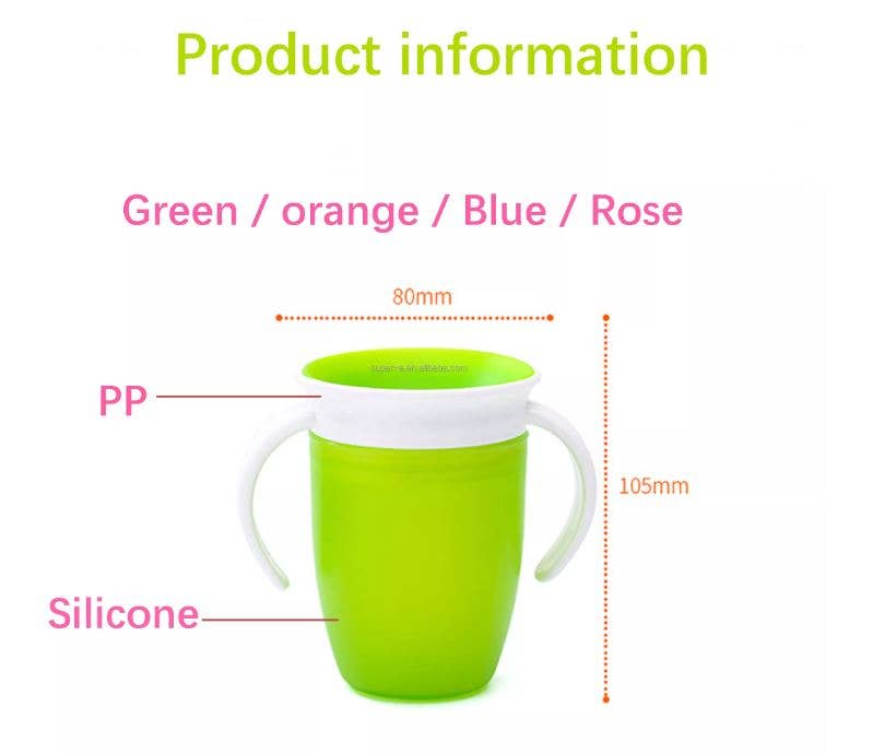 Mix Match Colors Baby Learning Drinking Cup 360 Degree Non Spill Trainer for wholesale on Faire2