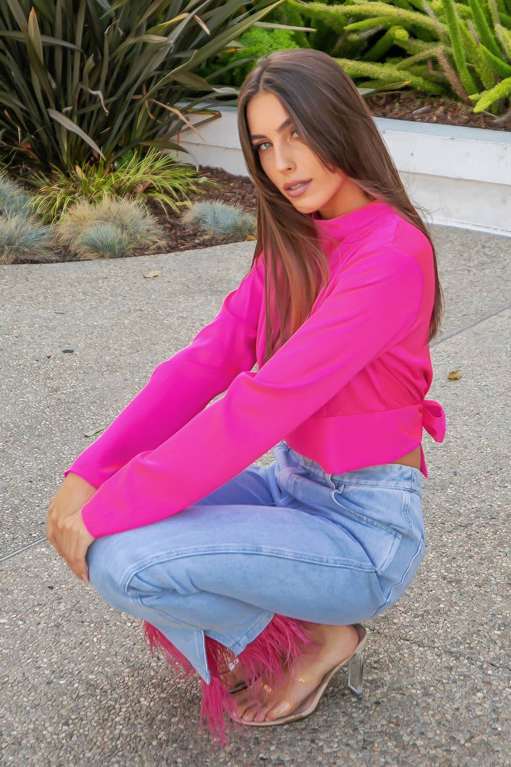 Strut & Bolt – wholesale Blouse – Women’s – Back Bow Tie Satin Blouse19