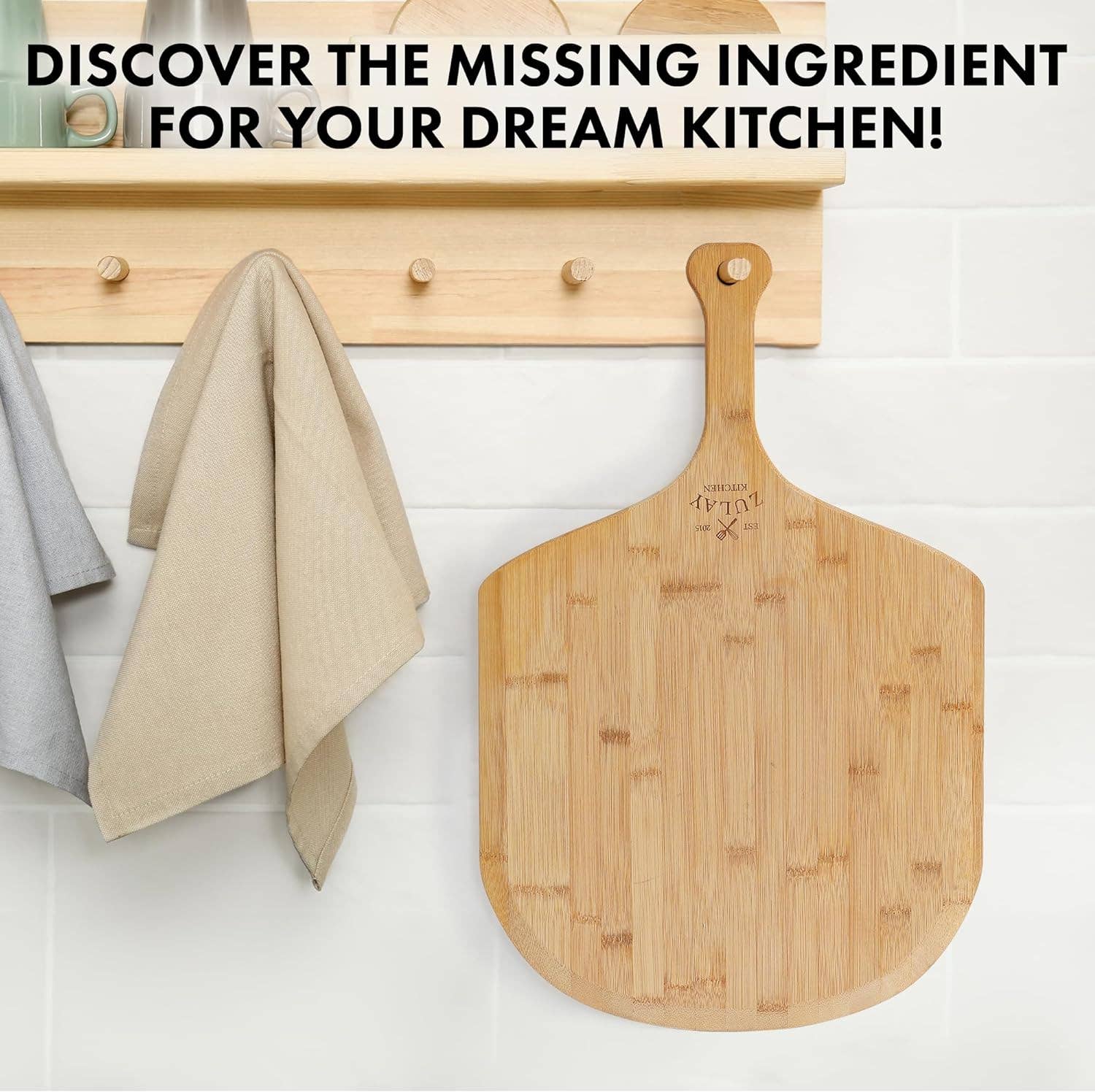 Zulay Kitchen - Wholesale Pizza Wheel - Bamboo Pizza Paddle8