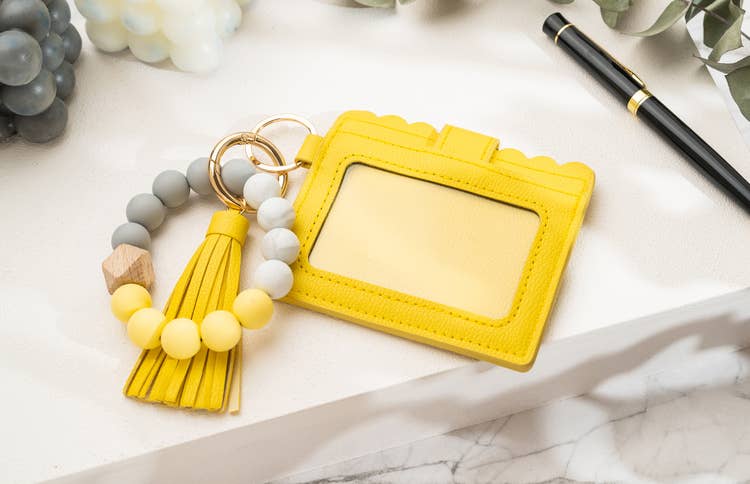 American Leather Goods - Wholesale Wallet - Women's - Leather Keychain Wallet With Wristlet Bangle Bracelet35