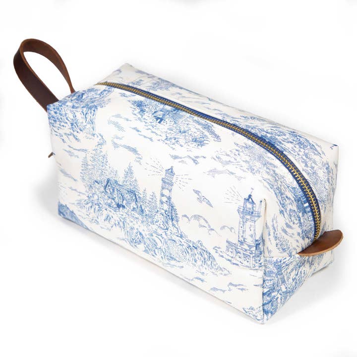 Seaside Toile Travel Kit for wholesale by General Knot & Co.
