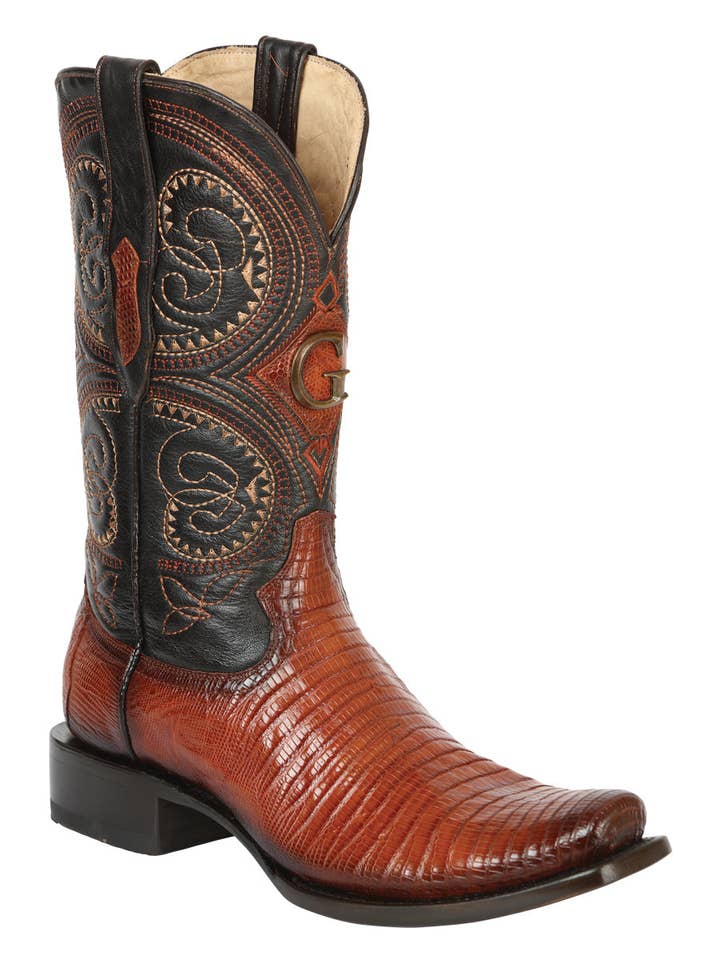 El General Herren Exotische Eidechsen-Cowboystiefel Cognac Mod. 45514 für den Großhandel von Conejo Western Wear