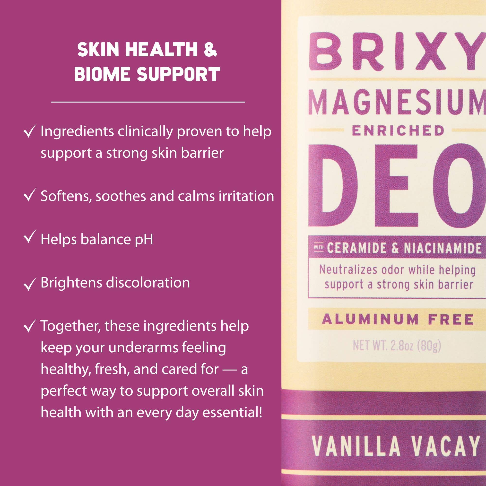 BRIXY - Wholesale Deodorant - Unisex - Magnesium Enriched Deodorant | Aluminum Free | Vanilla Vacay3