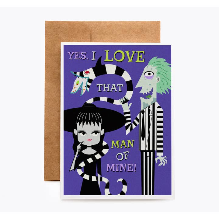 Lydia Romantic Card for wholesale by Spooky Cat Press