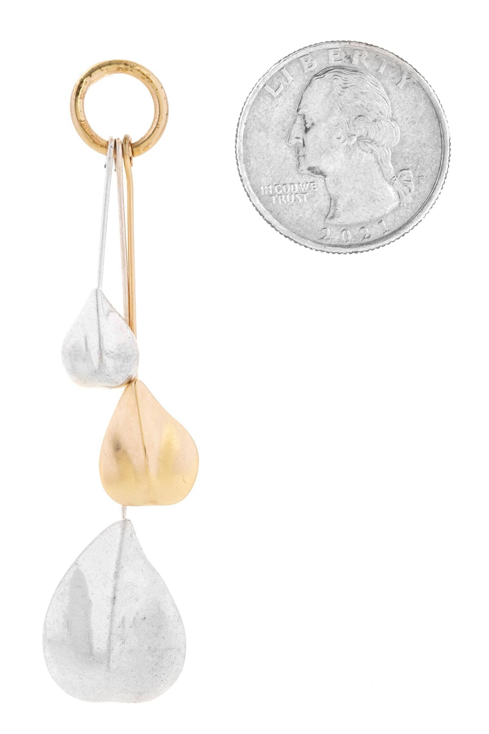 SAACHI - Wholesale Dangle Earrings - Triple Leaf Dangle Earrings3