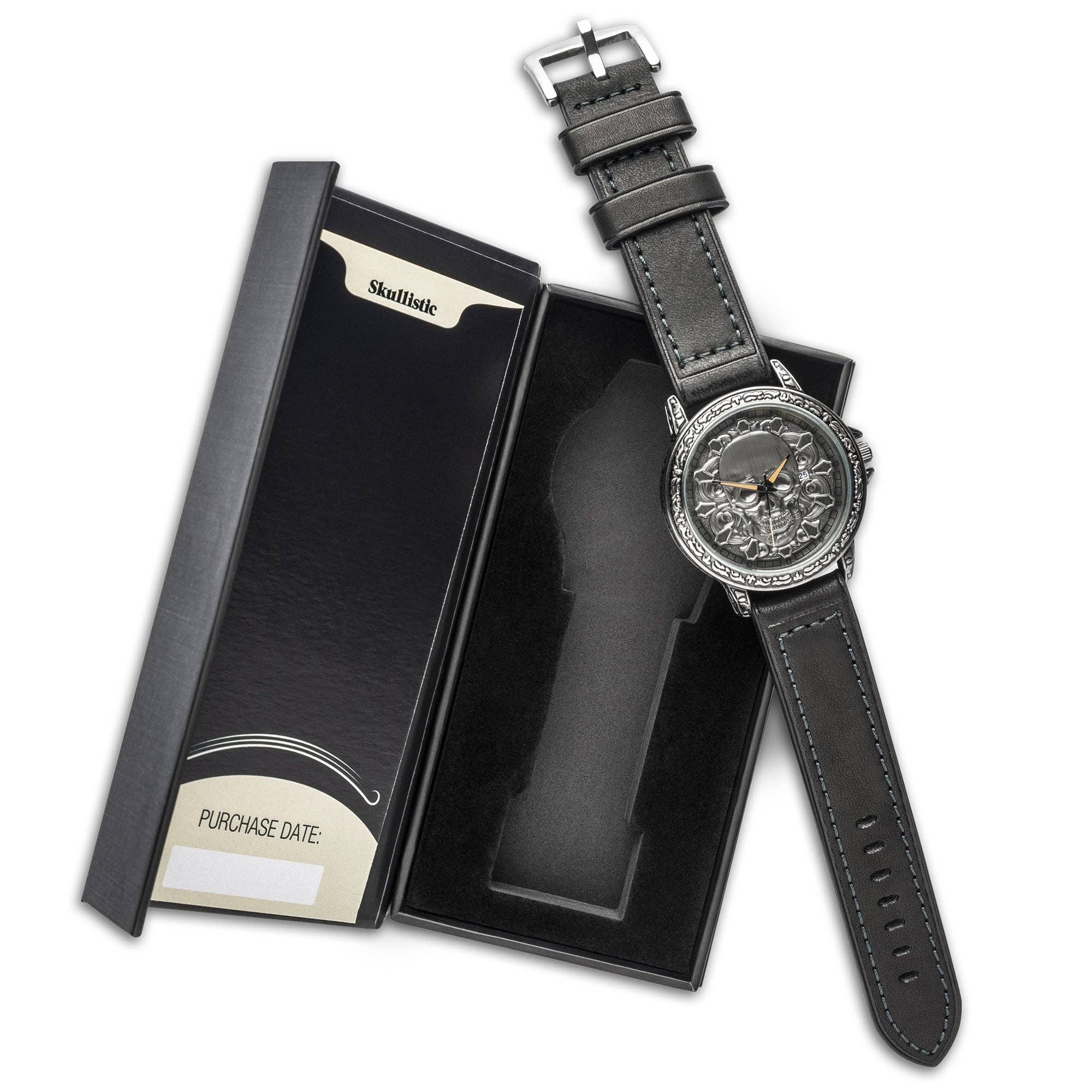 Zapps Clothing - Wholesale Wrist Watch - Unisex - Skullistic 3D Carved Skull Unisex Watch2