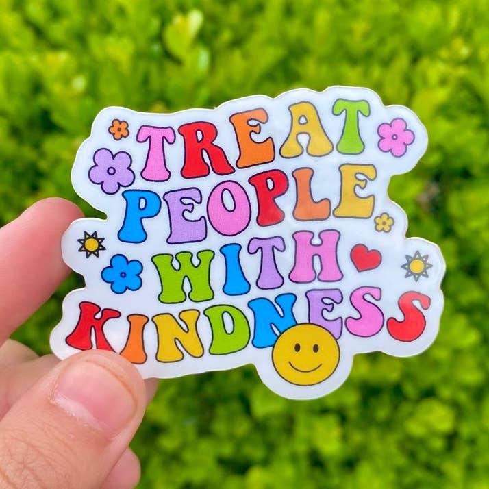 Treat People w Kindness Sticker for wholesale by Advbelle Arts LLC