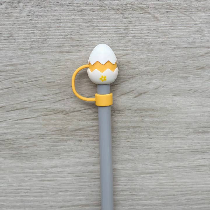 SALE Straw Cover Easter Egg Yellow and White 10mm for wholesale by iconic mi