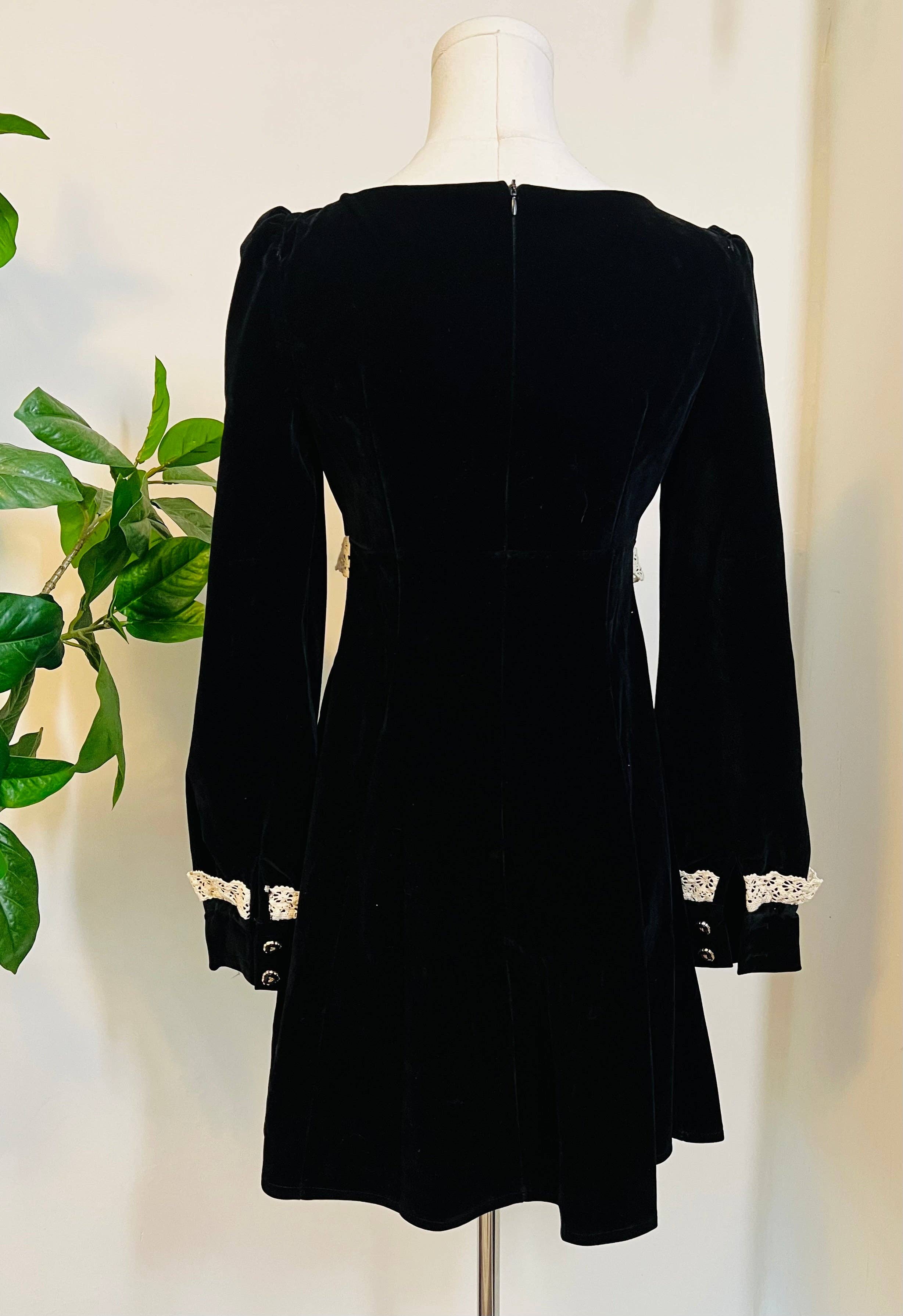 Witchwood Bags - Wholesale Dress - Women's - Sabrina - Luscious 60s style Velvet mini dress READY TO SHIP7