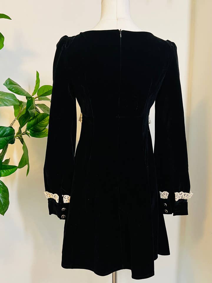 Witchwood Bags - Wholesale Dress - Women's - Sabrina - Luscious 60s style Velvet mini dress READY TO SHIP7