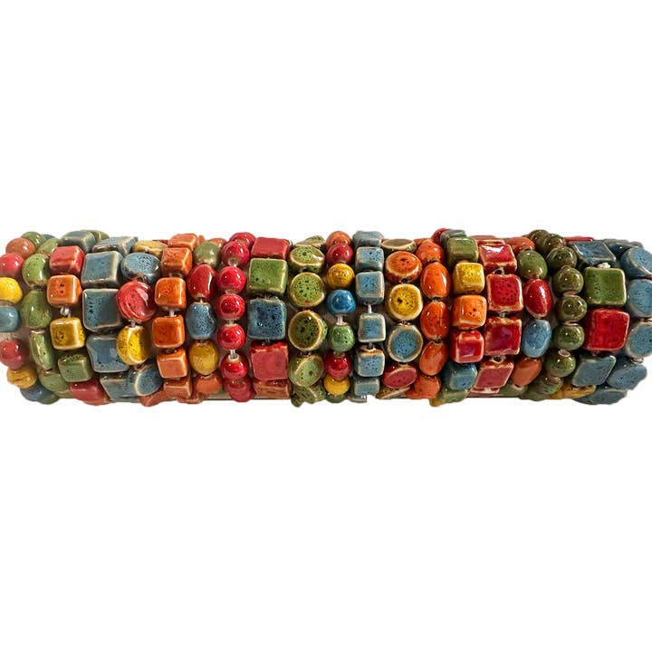 Rainbow Clay Bead Stretch Bracelets - Solid and Multi Color for wholesale by Chloe & Lex
