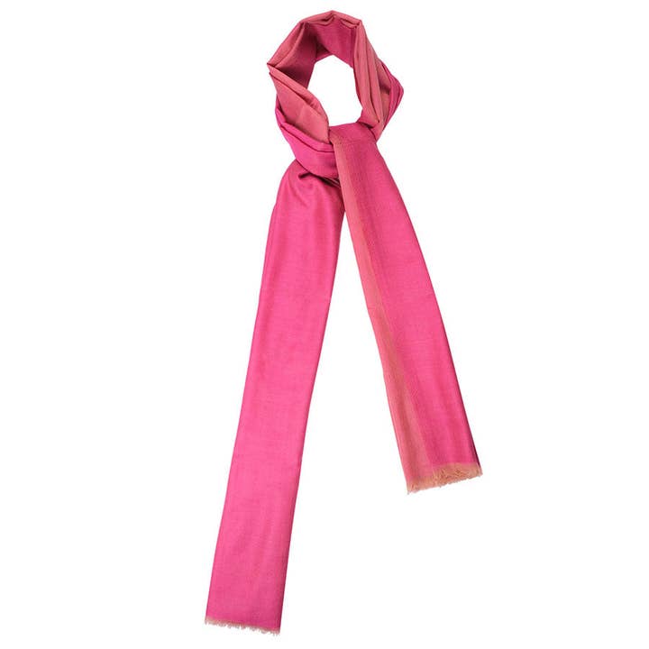 Jugnie Pink Reversible Cashmere Scarf for Women for wholesale by Continents Brands