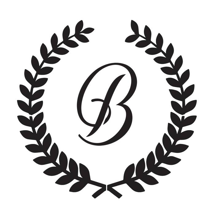 Laurel Leaf-Script B - 10 Mil Mylar Reusable Stencil for wholesale by GoStencil