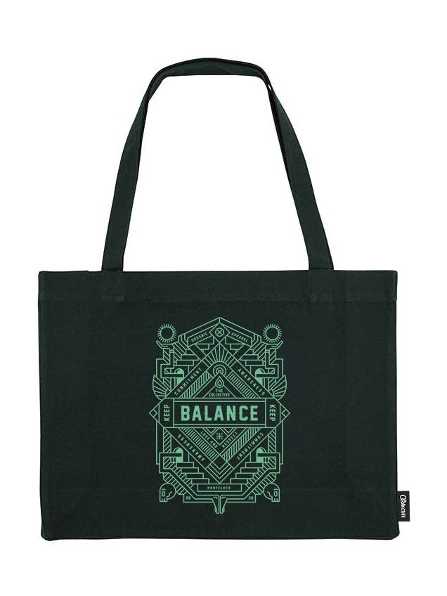 Keep Balance Indkøbstaske - Sort for engroshandel hos The Collective Way