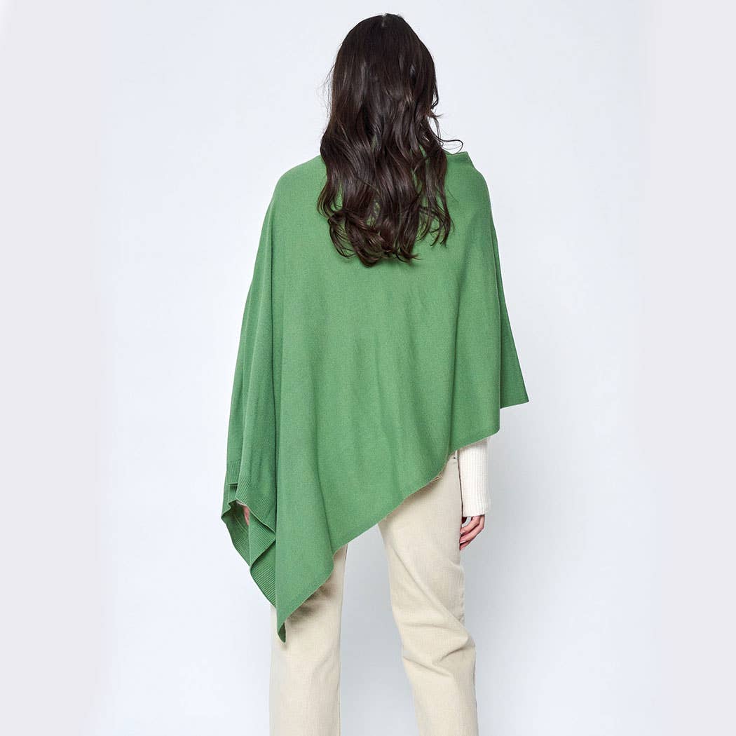 Fashion City – wholesale Poncho – Women's – Light Tone Solid Diamond Shape Scarf Poncho1