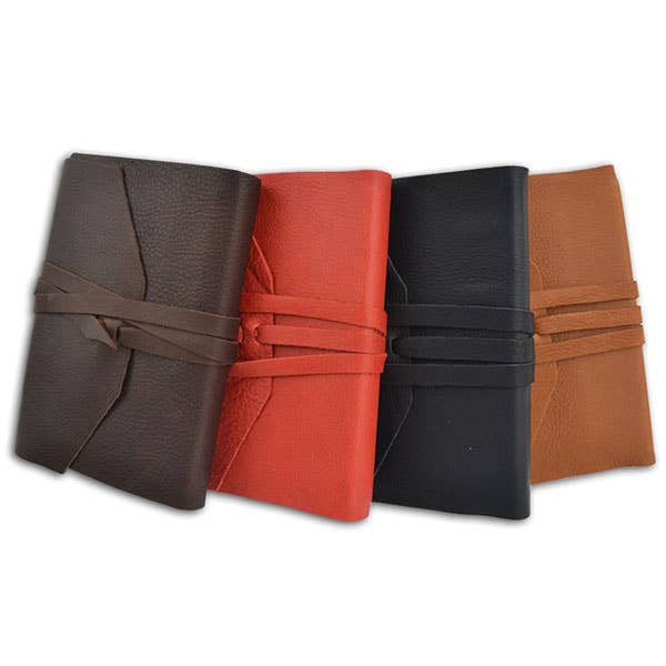 Freund Mayer & Co. - Wholesale Journal/Diary - Leather Wrap Journal - Refillable-Made in Italy - 6" x 8"