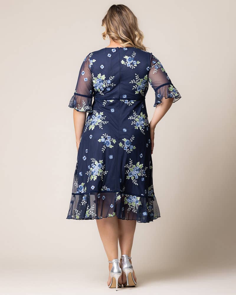 Kiyonna - Wholesale Dress - Women's - Wildflower Embroidered Dress - Plus Size16