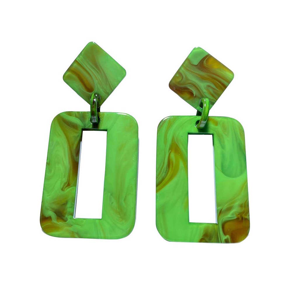 Domoflor s.l - Wholesale Pendant/Charm Necklace - Retro Acrylic Earrings with Geometric Design and Details1