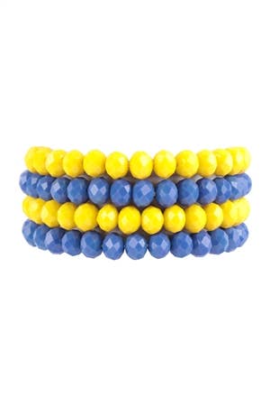 MYS Wholesale Inc - Vente Parures de bijoux - Bracelet extensible en perles de cristal à quatre lignes16